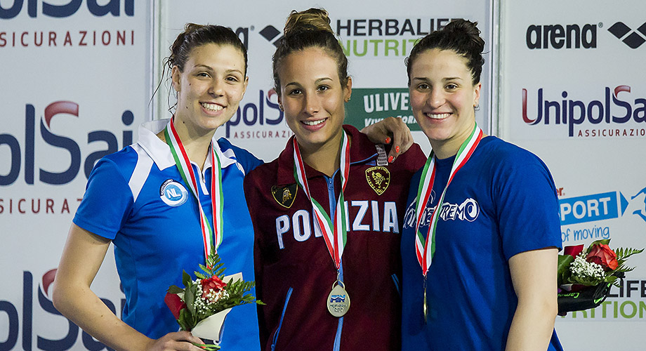 podio 400 misti donne - Ass.Prim.2016 - Trombetti, Franceschi, Toni - ph.A.Masini